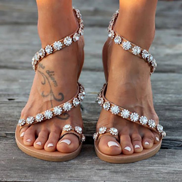 Metallic sandals