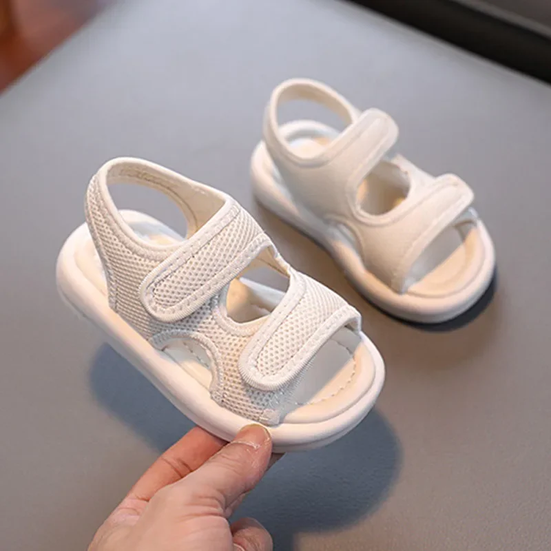 white toddler sandals