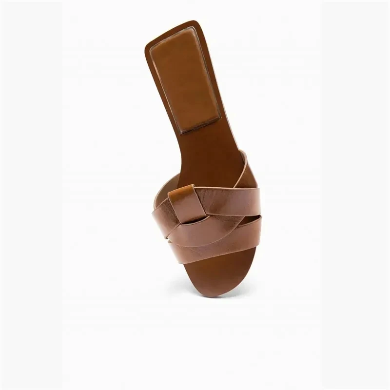 brown flat sandals