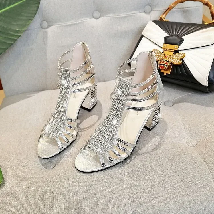 silver dress sandals