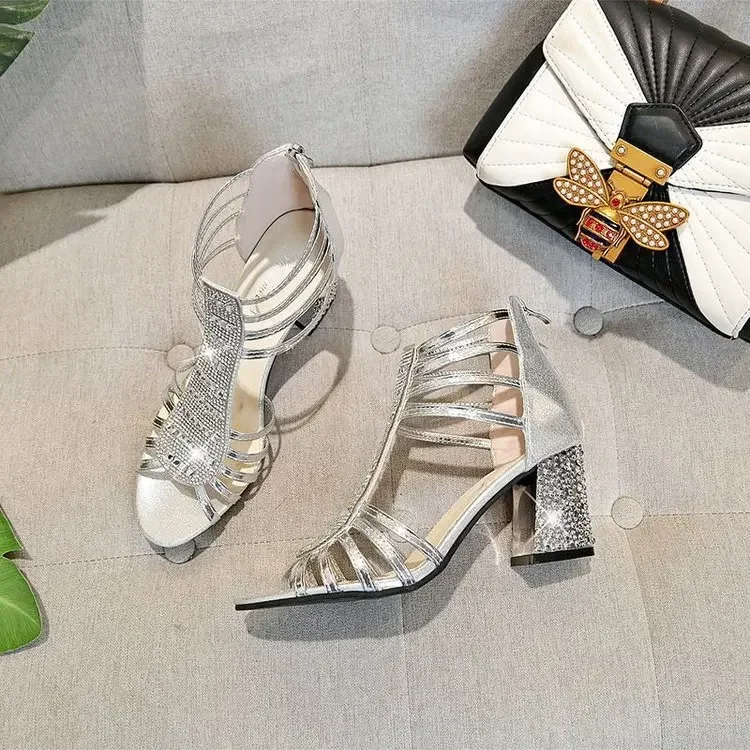 silver dress sandals